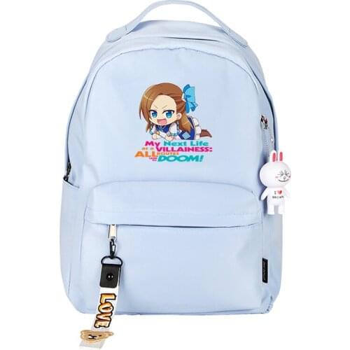 My Next Life as a Villainess: All Routes Lead to Doom Women Backpack Small School Bags Cute Bookbag Girls Pink Travel Bagpack