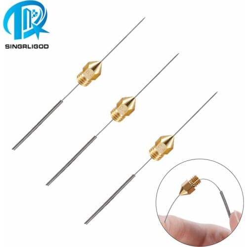 10PCS/LOT Sainless Steel Nozzle Cleaning Needle Drill Bit 0.2-1mm accessories reprap ultimake for 3D Printer Ender 3 Ender 5 pro
