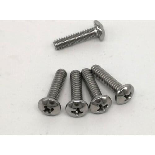 100PCS 8#-32UNC American Thread Stainless Steel Cross Recessed Phillips Screw Round Pan Head Bolts 8#-32*1/4 To 8#-32*2