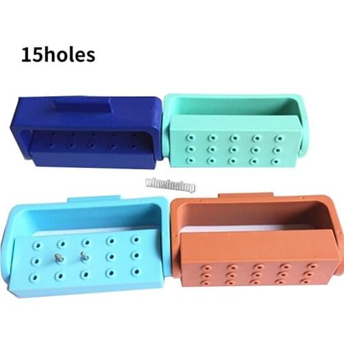 5pcs Autoclavable Diamond Bur Stand Holder Dental Disinfection Organizer