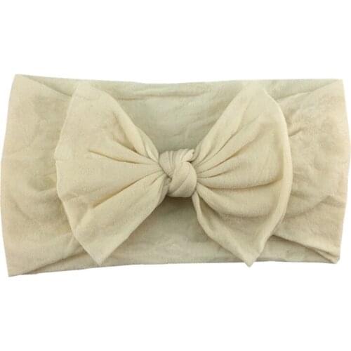 55 pcs/lot, 4.5 inch Hot sale New wide soft nylon bow with hair band children bow head high elastic hair fashion accessories