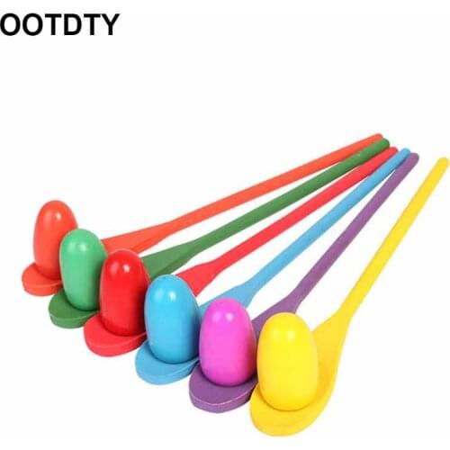 6 Pcs/Set Balance Spoon Egg Kindergarten Children Sports Puzzle Game Toy