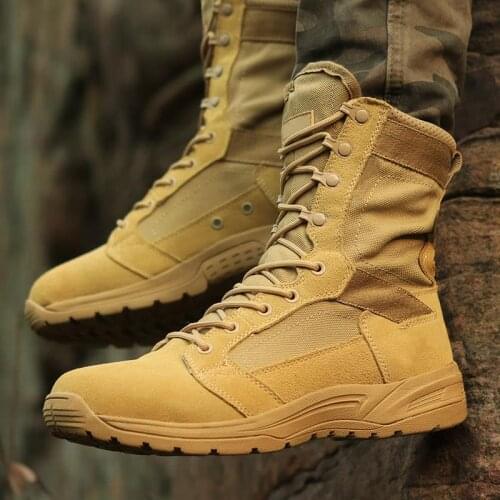 Summer Army Boots Mens Special Forces Desert Tactical Ultra Light 19 Combat Breathable Marine Mountaineering Boots Men