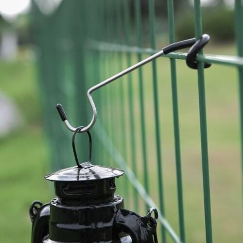 Aluminum Alloy Outdoor Tent Lamp Holder Hook Camping Hunting Lantern Hanger Stainless Steel And Non-slip Rubber Sleeve