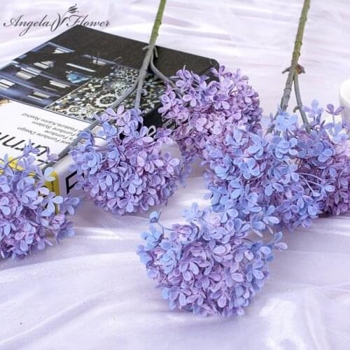 Cheap 3 heads 68cm artificial flower hydrangeas branch DIY party wedding stage background layout flower materials decor for home