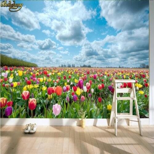 Beibehang Custom Photo Wallpaper Mural Wall Sticker Flower Ocean Landscape Wall Decorative Mural papel de parede