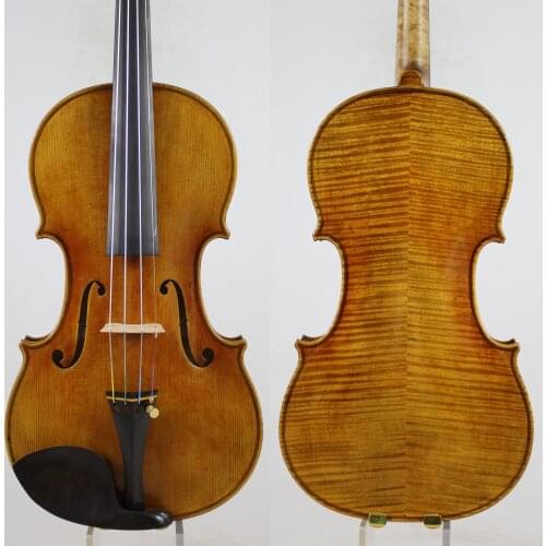 Master Violin!European wood! Antonio Stradivari Copy! Strong and Deep tone!Free Shipping!Despiau Bridge!Dominant 135B Strings