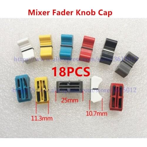 18pcs/lot bore19mm Straight Slide Potentiometer Push Button Mixer Fader Knob Cap For Yamaha Allen & Heath Soundcraft