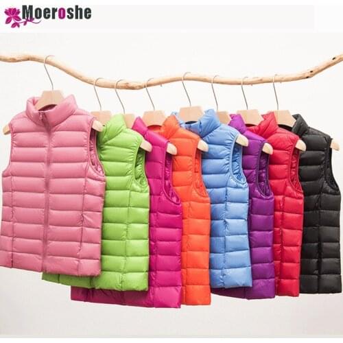 New Causal Women Sleeveless Womens Ultra Light Down Vests Slim Jacket Girl Gilet Plus Lightweight Windproof Warm Waistcoat