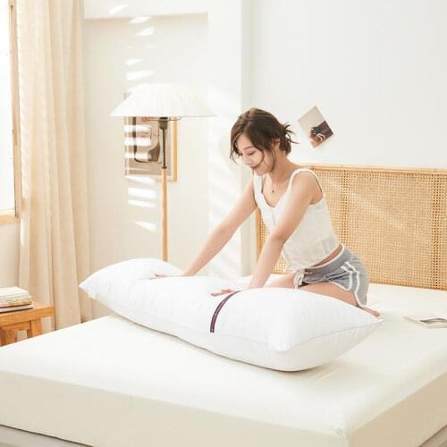 Pure Color Long Pillow for Two People at Home, Soft Couple Pillow on the Bed Bring Good Sleeping