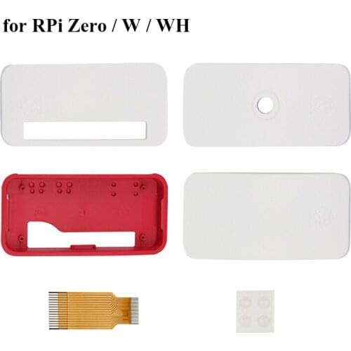 Raspberry Pi Zero Official Case White Red ABS Case Box Shell Enclosure with 3 Covers for Raspberry Pi Zero W WH RPi0