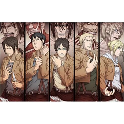 Attack On Titan Anime Posters And Prints Classic Japanese Animation Figure Canvas Painting Wall Art Pictures Bar Home Decoration