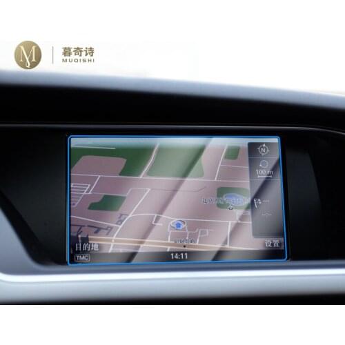 For Audi A4 navigation film S4 LCD screen Tempered glass A5 car accessories interior S5 Q5 GPS Anti-scratch Protector 2008-2016