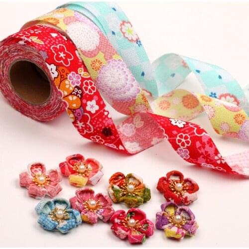 3cm Width Strip Fabric Japanese Style Crepe Hair Accessories DIY Material Edging Strips One Piece Of One Meter TJ4232
