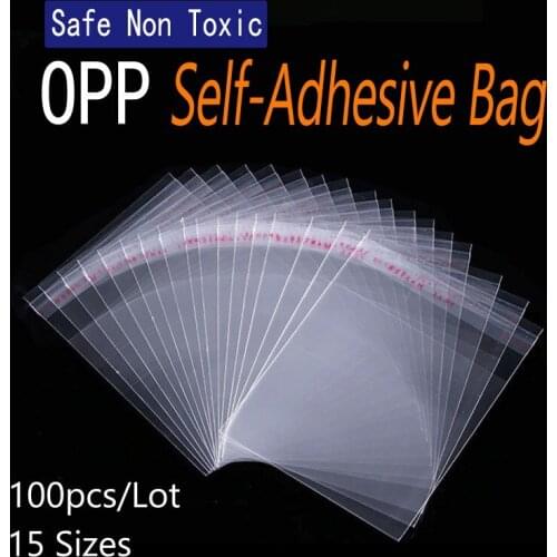Transparent OPP Plastic Self Adhesive Bag Self Sealing Small Bags For Jewelry Candy Packing Resealable Gift Cookie Packaging Bag