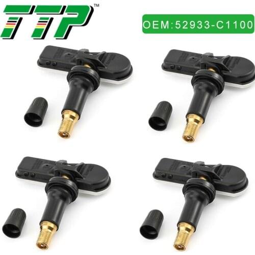 TTP 4PCS 52933-C1100 TPMS Car Tire Pressure Sensor Monitoring Valve System For Hyundai Sonata Tucson 433MHZ