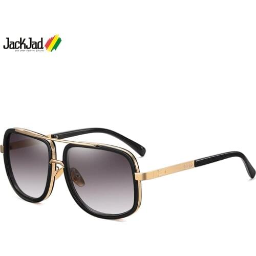 JackJad 2020 Fashion 18K Gold Mach One Adam Lambert Aviation Sunglasses Vintage Brand Design Sun Glasses Men Women Oculos De Sol