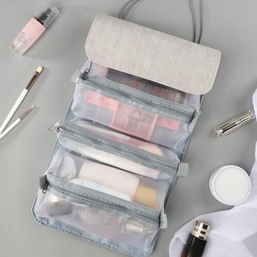 1 Pcs Large Women Makeup Bags detachable Cosmetic Bag PU Leather Waterproof Zipper Make Up Bag Travel Wash Organizer Beauty Case