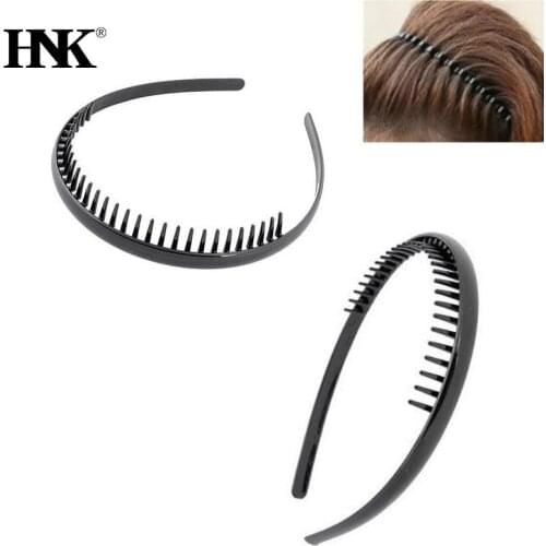 1 Pc Fashion Mens Women Unisex Black Wavy Hair Head Hoop Band Sport Headband Hairband Hair Accessories