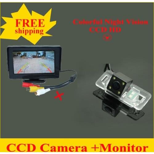 2 in 1 Car rear view Camera For BMW 1 Series E82 3Series E46 E90 E91 5 Series E39 E53 X3 X5 X6 HD + 4.3" HD Car Mirror Monitor