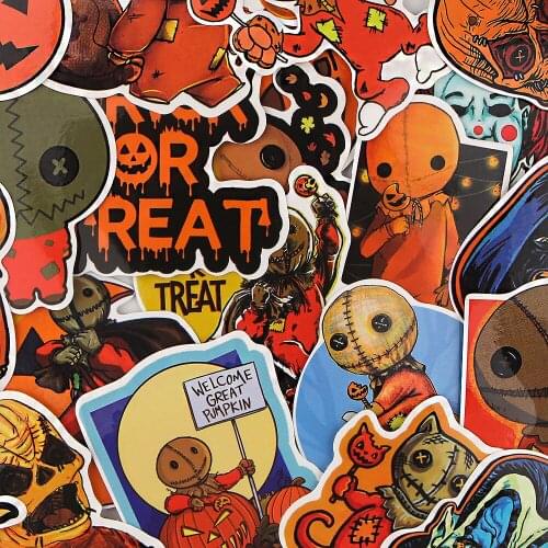 22pcs/set Horror Movie Trick 'R Treat Scrapbooking Stickers Decal For Guitar Laptop Luggage Car Fridge Graffiti Sticker