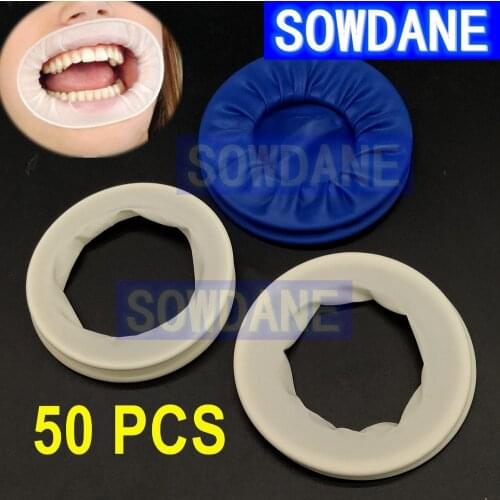 50 Pcs Dental Rubber Dam Cheek Retractor for Natural Rubber Mouth Opener Barrier Sterile Teeth Whitening Disposable Material