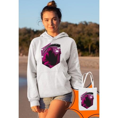 Angemiel Purple Wear Grim Reaper White Women 'S Hooded Sweatshirt Bags Kombin