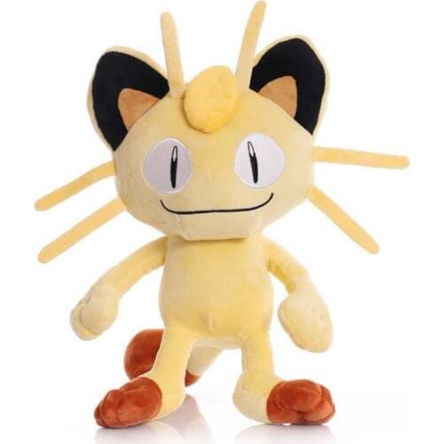 Big Size 35cm TAKARA TOMY Pokemon Meowth Plush Toys Cute Meowth Soft Stuffed Animals Toy Doll Birthday Gifts for Children Kids