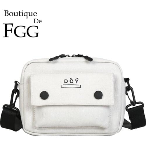 Boutique De FGG Canvas Small Satchels Womens Handbags and Purses Crossbody Bags Casual Shoulder Bags Messenger Bags