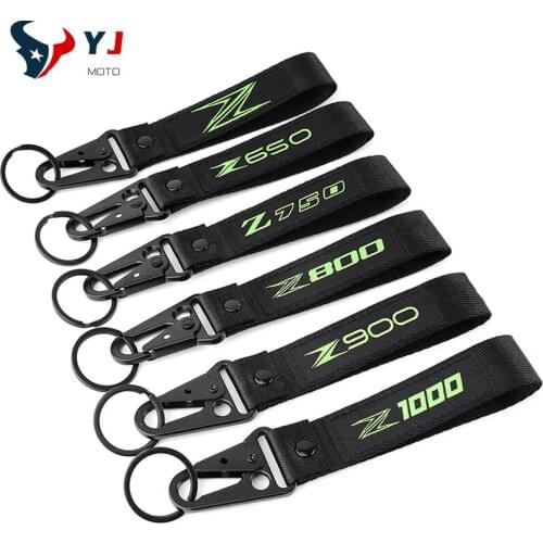 Embroidery Key Holder Chain Collection Keychain For Kawasaki Z400 Z650 Z750 Z800 Z900 Z1000 Motorcycle Embroidered Badge Keyring