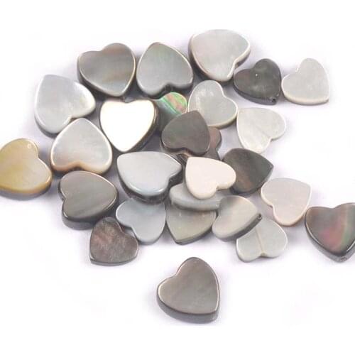 5Pcs Heart Shape Loose Beads Natural Pearl Shell For Jewelry Making Bracelet Necklace DIY Accessories Handmade Crafts Seashell