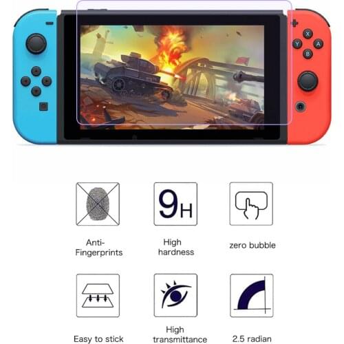9H Tempered Glass Protective Film Cover Fit for Nintendo Switch OLED Game Console Screen Protector Accessories