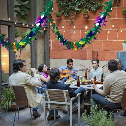 Home Decor Hawaiian Beach Banner Flower 3M Luau Tropical Garland Paper Party Summer