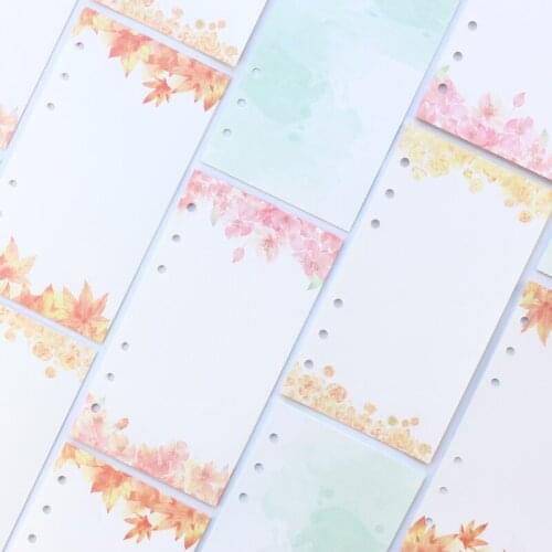 Domikee 2020 New candy cartoon colorful school student 6 holes filling inner papers core for binder notebooks stationery A5 A6