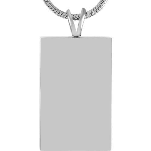 IJD9464 Pet Cremation Jewelry Stainless Steel Blank Tag Cremation Pendant Necklace Keepsake Ashes Jewelry Engraving