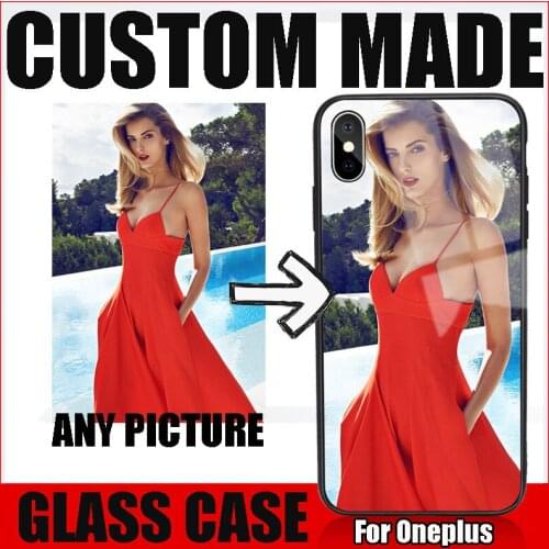 Custom Your Own Phone Case For OnePlus 8 6 6t 7 7t Pro 1+6 1+7 1+7T 1+8 Pro Glass Cover Customized Picture Name Photo DIY Cases