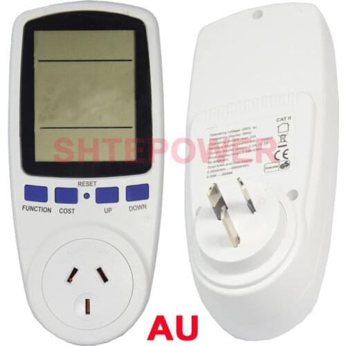 Measuring Outlet Socket Voltage Wattmeter Power Analyzer digital Energy Meter AU plug