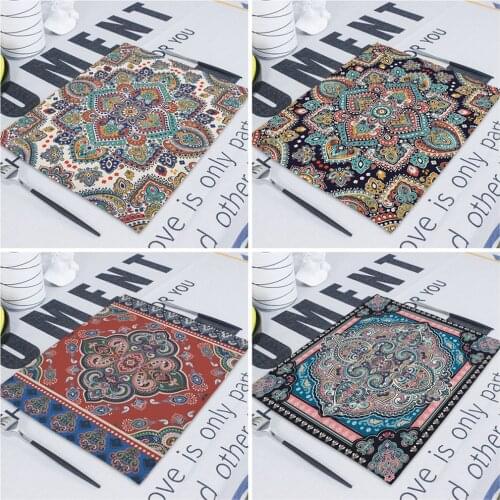 42*32cm Boho Retro Table Placemats Abstract Geometric Decor Rectangle Placemat Table Mats for Dining Pads for Cups Onderzetters