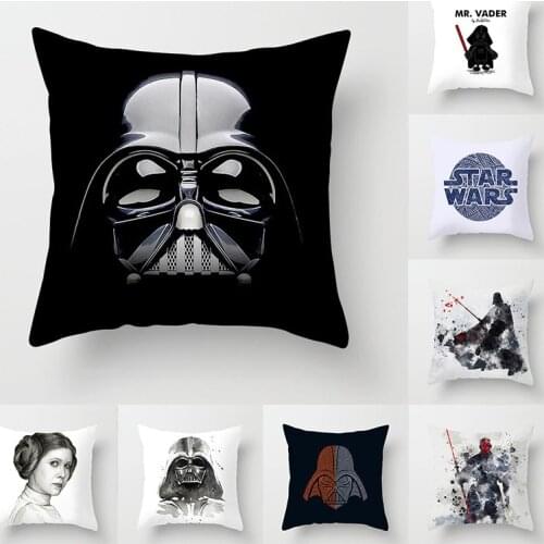Disney Star Wars Anime Figure Linen Pillow Yoda Master Figure Kids Toys Customized Pillowcase Room Decoration Creative Present