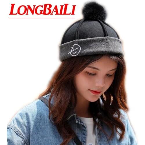 Женские шапки с помпонами LongBaiLi China At AliExpress