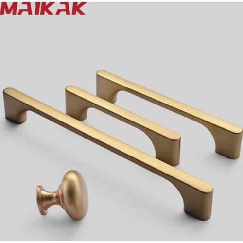 MAIKAK Modern Gold Cabinet Knobs and Handles Kitchen Handles Drawer Knobs Handles for Furniture Cupboard Handles Cabinet Pulls