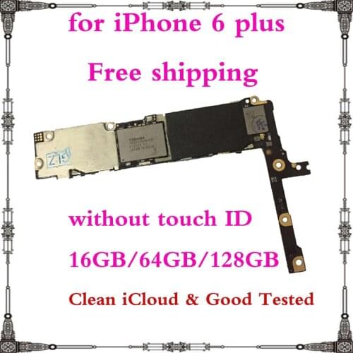 16gb 64gb 128gb for iphone 6 plus 6p clean icloud motherboard without touch ID mainboard with full chips top quality logic board