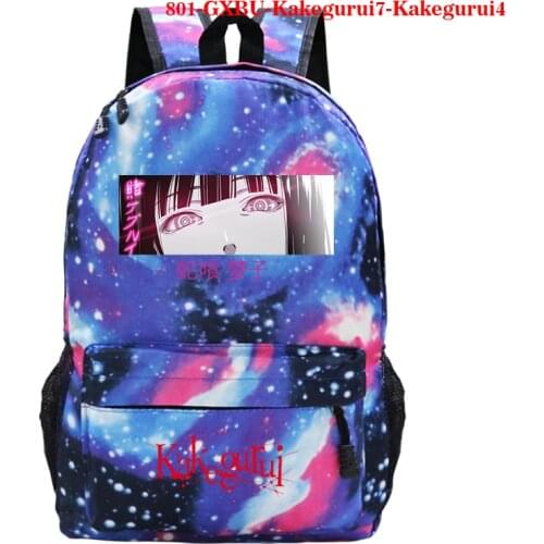 Backpack Men Anime Yomoduki Runa Cosplay Backpack Kakegurui Compulsive Gambler Student Travel Laptop Bag Backpacks for Women