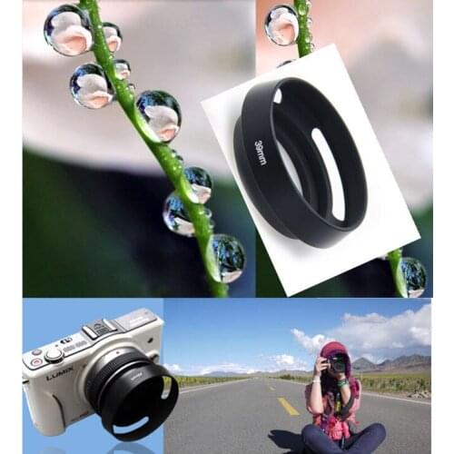 NEW Metal Lens Hood 39mm Screw-in Lente Protect + Lens Cap For Leica Canon Nikon Sony Olympus DLSR