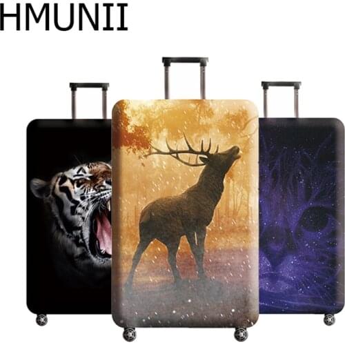 HMUNII New Travel Thicken Elastic Giraffe Luggage Suitcase Protective Cover, Apply to 18-32inch Cases, Travel Accessories 2019