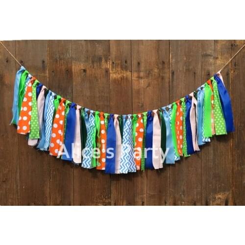 New Summer Tropical Punch Birthday Highchair Banner Baby Shower,Cake Smash Photo Prop Decorations Nursery Hanging Garland