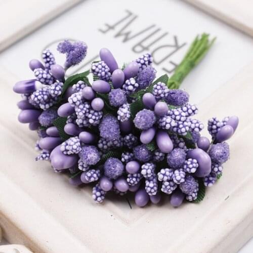 Wholesale Artificial Flower Stamen wire stem DIY wreath wedding box decoration wedding decoration flower 12pcs