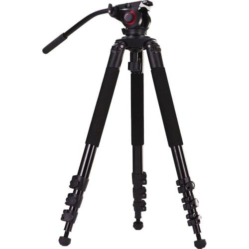Payload 15KG Professional Fluid Head Broadcast Aluminum Tripod