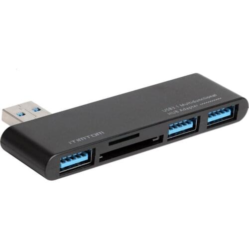 Portable 5 in 1 USB 3.0 HUB Splitter Converter 5Gbps 3 USB 3.0 SD TF Card Reader Adapter for Desktop Laptop PC