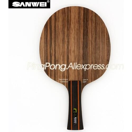 SANWEI TWO FACE / 2 Face (Attack / Defence, Ebony / Hinoki) SANWEI Table Tennis Blade Defense Racket Ping Pong Bat / Paddle